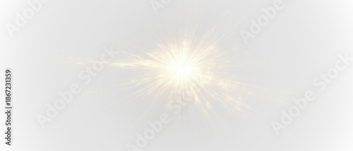 Foto Golden Starburst PNG image with a transparent background, sun, sunbeams, transitions, lens flares, light leaks, and flare