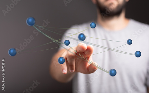 Concept image of a man's fi...