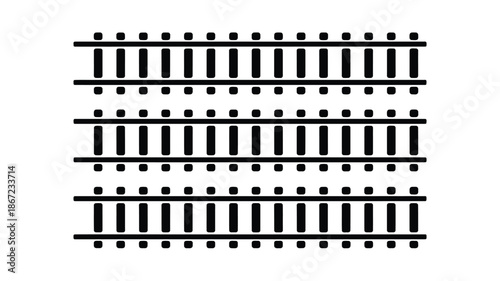 Black and white illustration depicting a film strip with sprocket holes