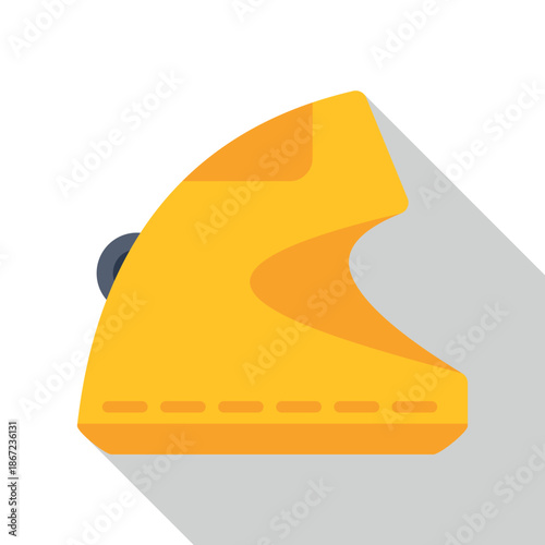 Yellow corner clamp flat design illustration on a white background