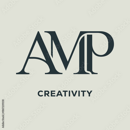 AMP Interlocking Serif Monogram Logo for Professional Branding