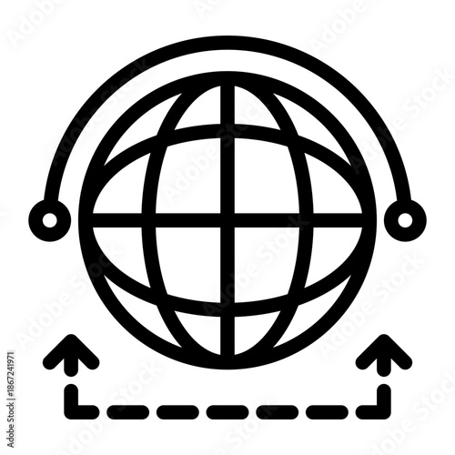 Access Transmit Browse Connectivity Icon from Network and Database Icon Collection (Outline style)