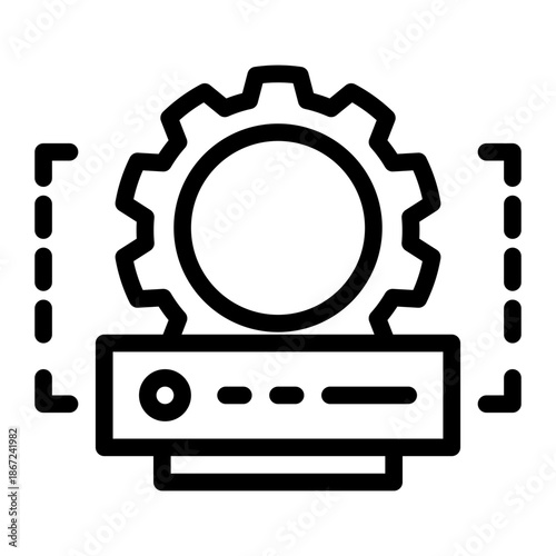 Repair Schedule Maintenance Administration Icon from Network and Database Icon Collection (Outline style)
