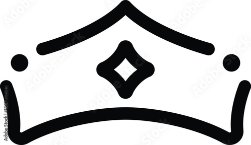 Shiny crown with precious jewel