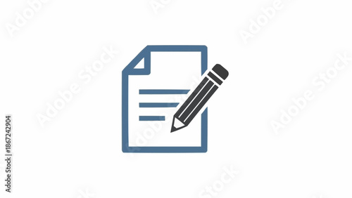 Document with a pencil on paper.