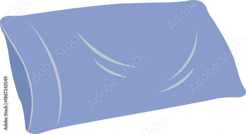 Pillowcase vector illustration with clean and simple design, ideal for home decor, bedding, textile, and lifestyle-related projects.