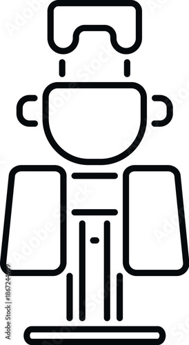 Dental chair icon symbolizing dentistry health, examination, and treatment