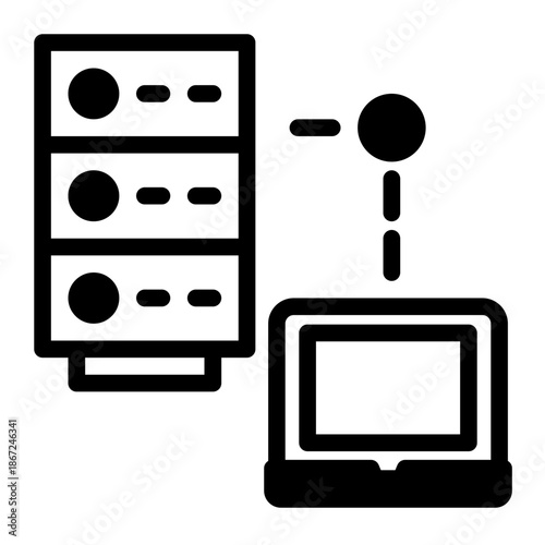 Computer Networking Data Connection Icon from Network and Database Icon Collection (Mixed style)
