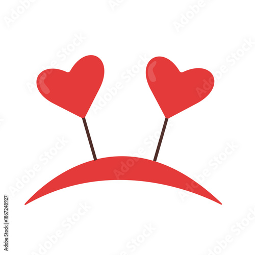 head band with hearts