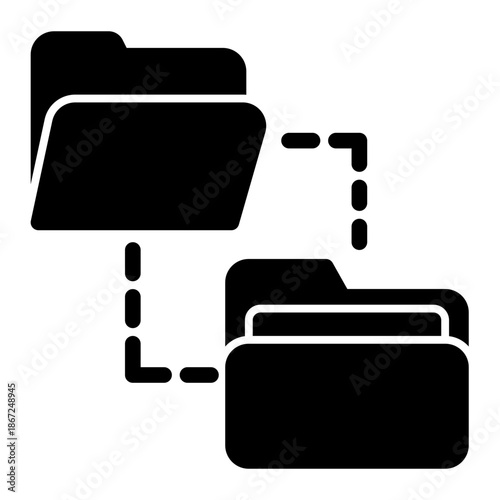 Networking File Folder Storage Icon from Network and Database Icon Collection (Solid style)