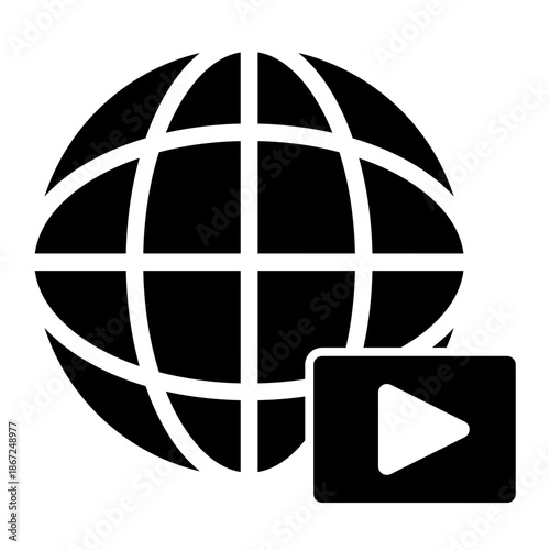 Worldwide Earth Globe Networking Icon from Network and Database Icon Collection (Solid style)