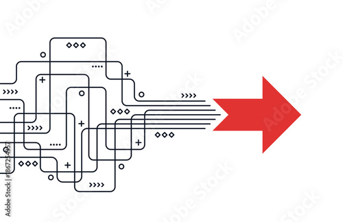 Abstract arrow direction. Business investment to success. financial data graph strategy. Technology background. High speed.