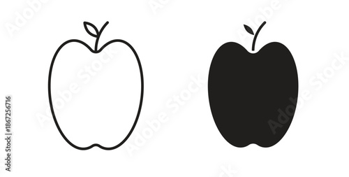 Apple icons Vector Symbol Design Illustration - for app or web. color editable
