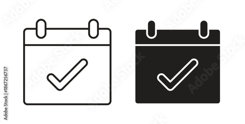 Appointment icons Vector Symbol Design Illustration - for app or web. color editable
