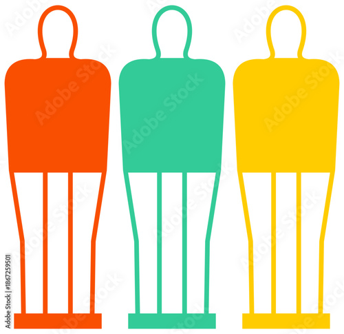 Free Kick Dummy. Editable Color Vector
