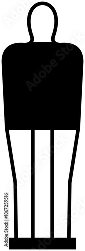 Free Kick Dummy Silhouette. Editable Color Vector