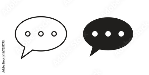 Comments icons Vector Symbol Design Illustration - for app or web. color editable