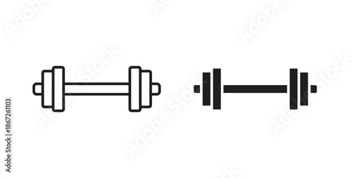Dumbbell icons Vector Symbol Design Illustration - for app or web. color editable