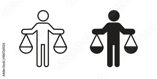 Ethics icons Vector Symbol Design Illustration - for app or web. color editable