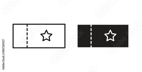 Event ticket icons Vector Symbol Design Illustration - for app or web. color editable