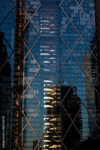 Wallpaper Mural high rise glass building with the sun settings telephoto Torontodigital.ca
