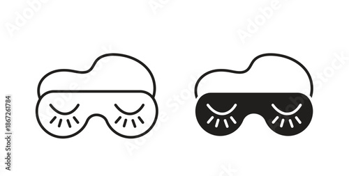 Eye mask icons Vector Symbol Design Illustration - for app or web. color editable