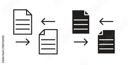 File transfer icons Vector Symbol Design Illustration - for app or web. color editable