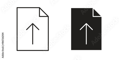 File upload icons Vector Symbol Design Illustration - for app or web. color editable