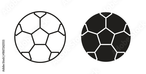 Football icons Vector Symbol Design Illustration - for app or web. color editable