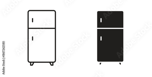 Fridge icons Vector Symbol Design Illustration - for app or web. color editable