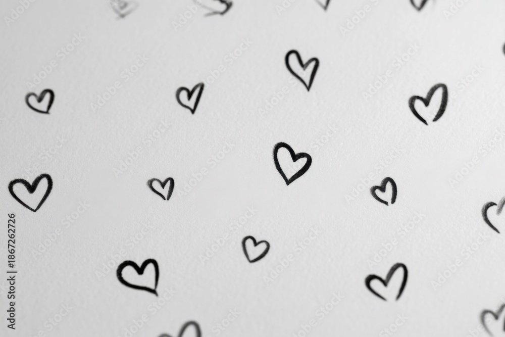 Obraz premium Minimal heart pattern background