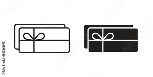 Gift voucher icons Vector Symbol Design Illustration - for app or web. color editable