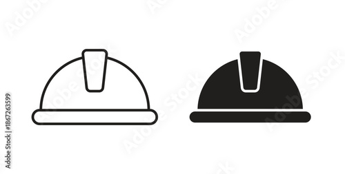 Hard hat icons Vector Symbol Design Illustration - for app or web. color editable