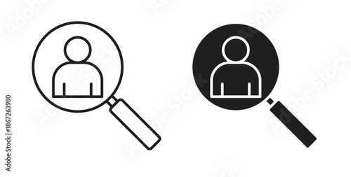 Hiring icons Vector Symbol Design Illustration - for app or web. color editable