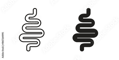 Intestines icons Vector Symbol Design Illustration - for app or web. color editable