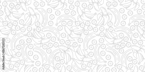 doodle banana pattern background. doodle banana seamless pattern. yellowe banana seamless pattern background