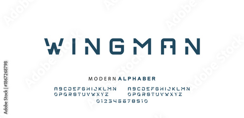 Minimal modern logo alphabet font. Typography abstract sans serif technology, electronic, movie, future, creative brand logos fonts. vector illustration