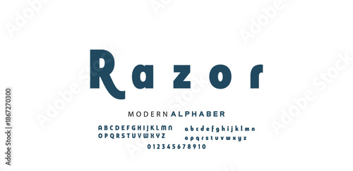 Minimal modern logo alphabet font. Typography abstract sans serif technology, electronic, movie, future, creative brand logos fonts. vector illustration