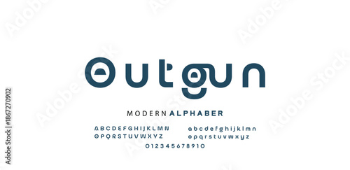 Minimal modern logo alphabet font. Typography abstract sans serif technology, electronic, movie, future, creative brand logos fonts. vector illustration