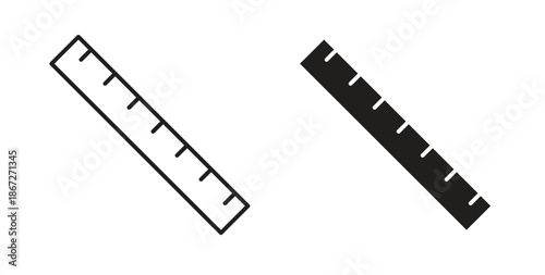 Ruler icons Vector Symbol Design Illustration - for app or web. color editable