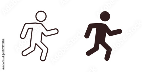 Running icons Vector Symbol Design Illustration - for app or web. color editable