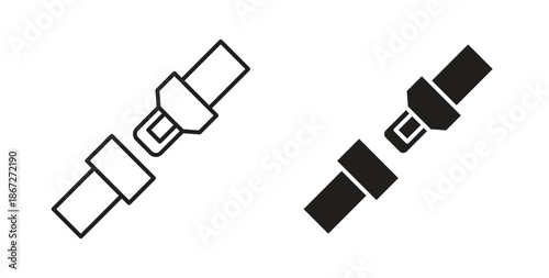 Seatbelt icons Vector Symbol Design Illustration - for app or web. color editable
