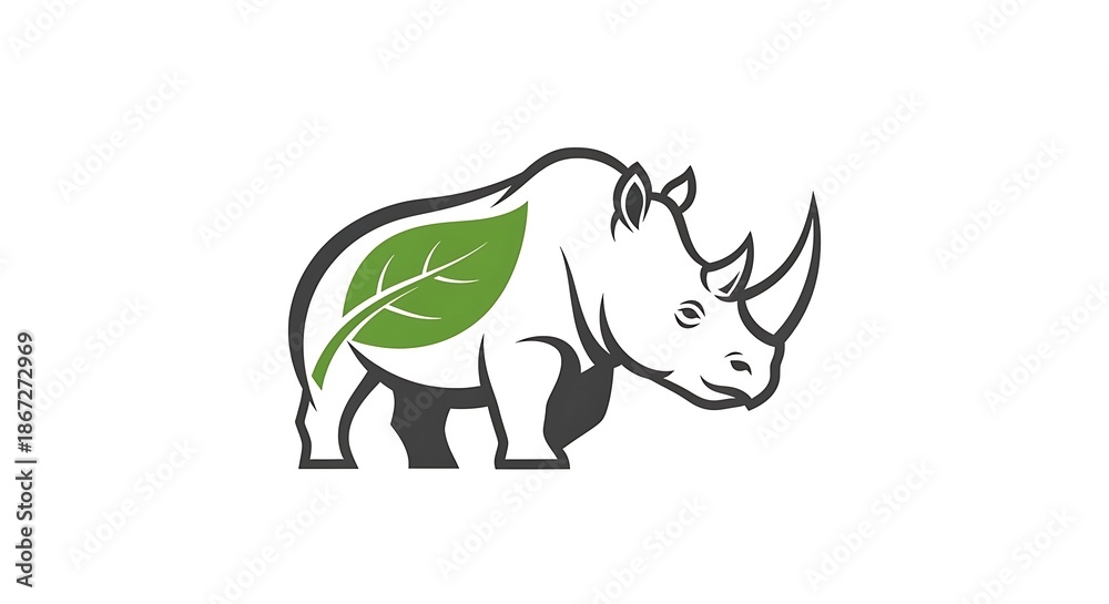 Fototapeta premium Rhino Conservation Ecology.