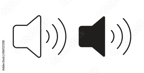 Speaker icons Vector Symbol Design Illustration - for app or web. color editable