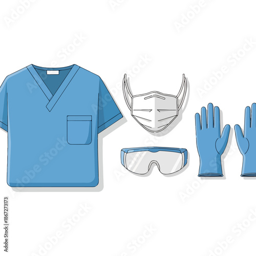 Medical protective equipment set.