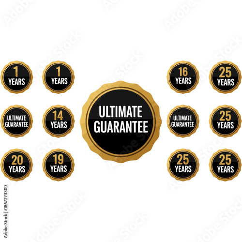 Ultimate Guarantee Badge with Years of Service.