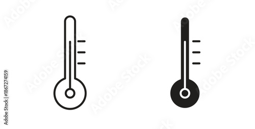 Thermometer icons Vector Symbol Design Illustration - for app or web. color editable
