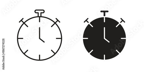 Timer icons Vector Symbol Design Illustration - for app or web. color editable