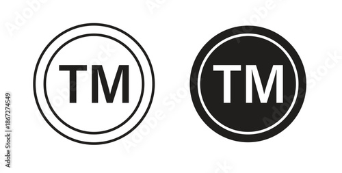 Trademark icons Vector Symbol Design Illustration - for app or web. color editable