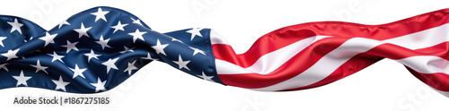 Waving flag American flag red white blue fabric textile patriotism national symbol USA stars stripes background waving draped design freedom